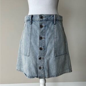 Lucky Brand Handcrafted denim skirt with pockets